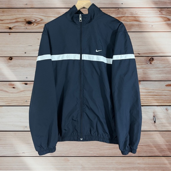 Nike Jackets & Coats Mens Nike Zip Up Windbreaker Jacket Navy